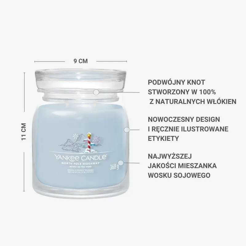YANKEE CANDLE North Pole Hideaway – świeca średnia — zdjęcie 3