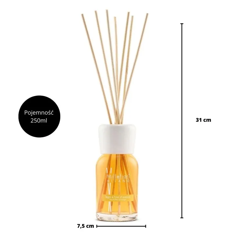 MILLEFIORI Legni e Fiori d’Arancio – pałeczki zapachowe 250 ml Millefiori Milano — zdjęcie 3