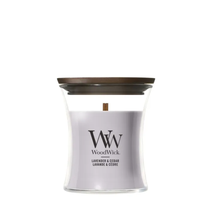 WOODWICK Lavender & Cedar – świeca mała